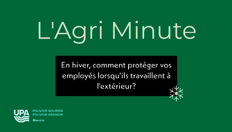 L'Agri Minute : travailler au froid